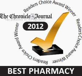 Winner of The Chronicle Journal's 2012 Reader's Choice Award for Best Pharmacy